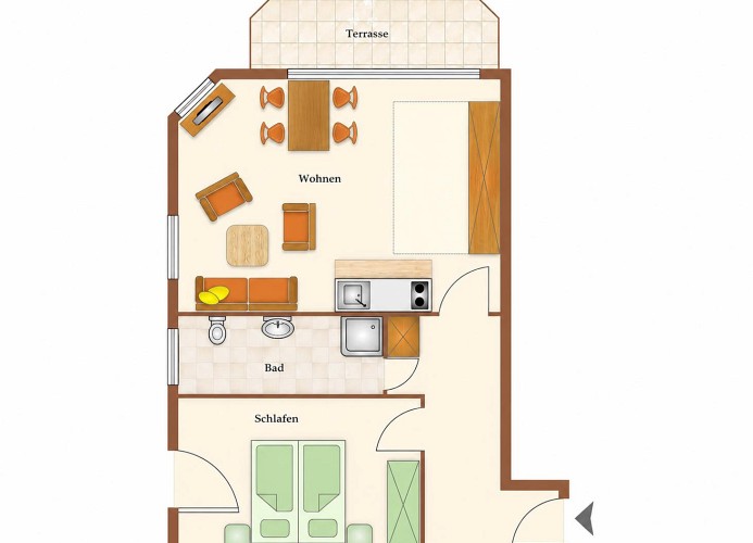 Haus Dünenglück, Dünenweg 23, Whg.14, Erdgeschoss, Cuxhaven- Duhnen