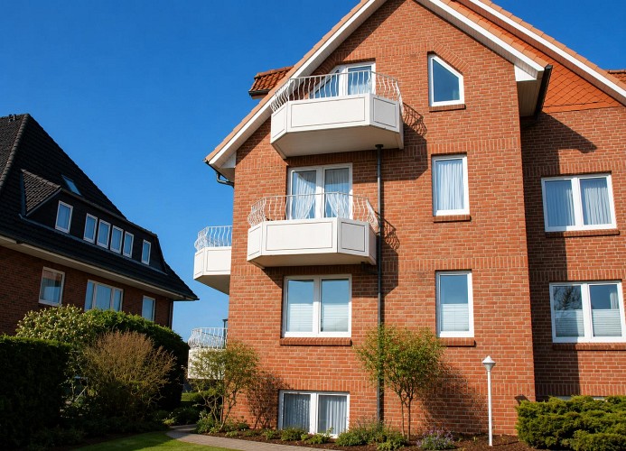 Haus Nordseeperle Whg. 5, Möwennest, Dünenweg 15, Cuxhaven-Duhnen, Seesicht
