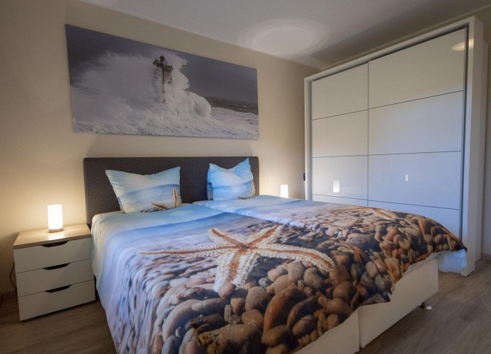Hund und Meer, Hannoversche Straße 17 EG, 27476 Cuxhaven- Sahlenburg, Schlafzimmer ansicht 2