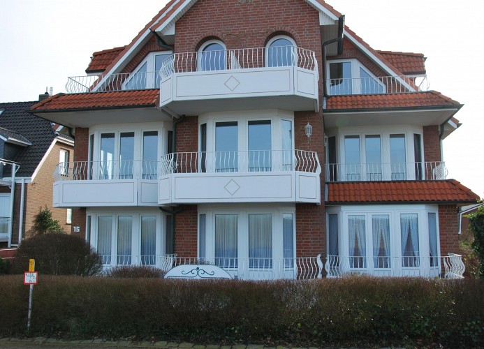 Haus Nordseeperle Whg. 5, Möwennest, Dünenweg 15, Cuxhaven-Duhnen, Seesicht