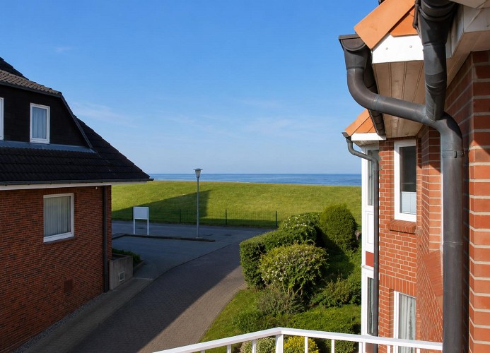 Haus Nordseeperle Whg. 5, Möwennest, Dünenweg 15, Cuxhaven-Duhnen, Seesicht
