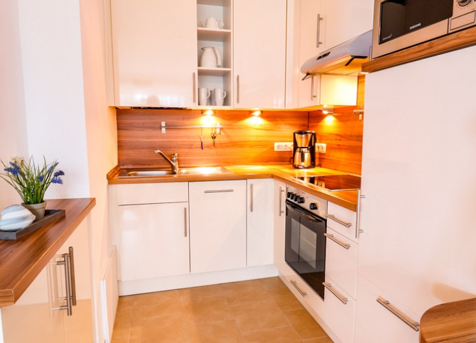 Haus Atlantic Whg.001, Strandhausallee 29, 27476 Cuxhaen Döse, Küchenansicht 