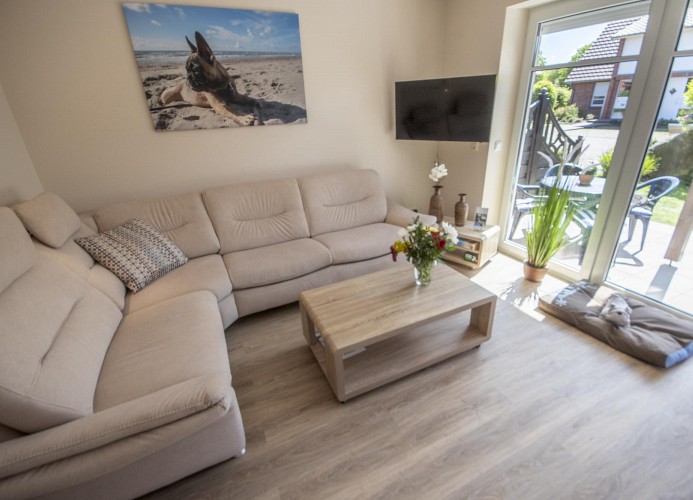 Hund und Meer, Hannoversche Straße 17 EG, 27476 Cuxhaven- Sahlenburg, Wohnzimmer ansicht 2