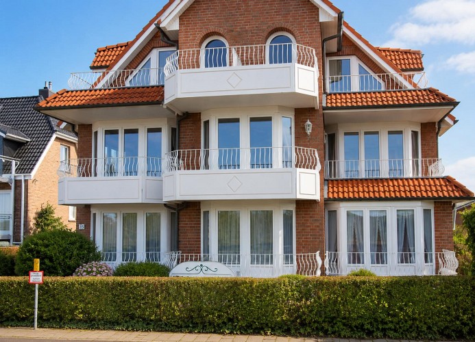 Haus Nordseeperle Whg. 5, Möwennest, Dünenweg 15, Cuxhaven-Duhnen, Seesicht